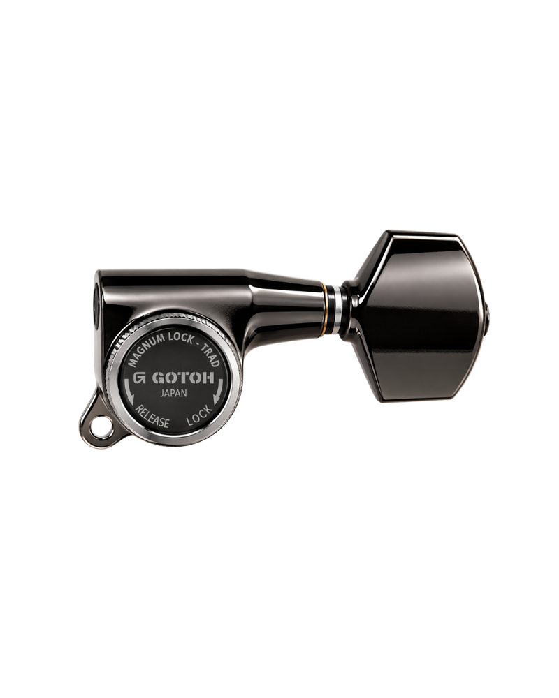 GOTOH SG301-07 MG-T 3L3R Locking Machine Heads – Cosmo Black (Set of 6)