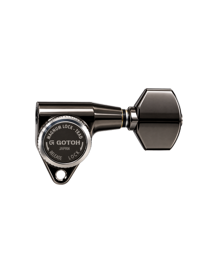 GOTOH SG301-07 MG-T 3L3R Locking Machine Heads – Cosmo Black (Set of 6)