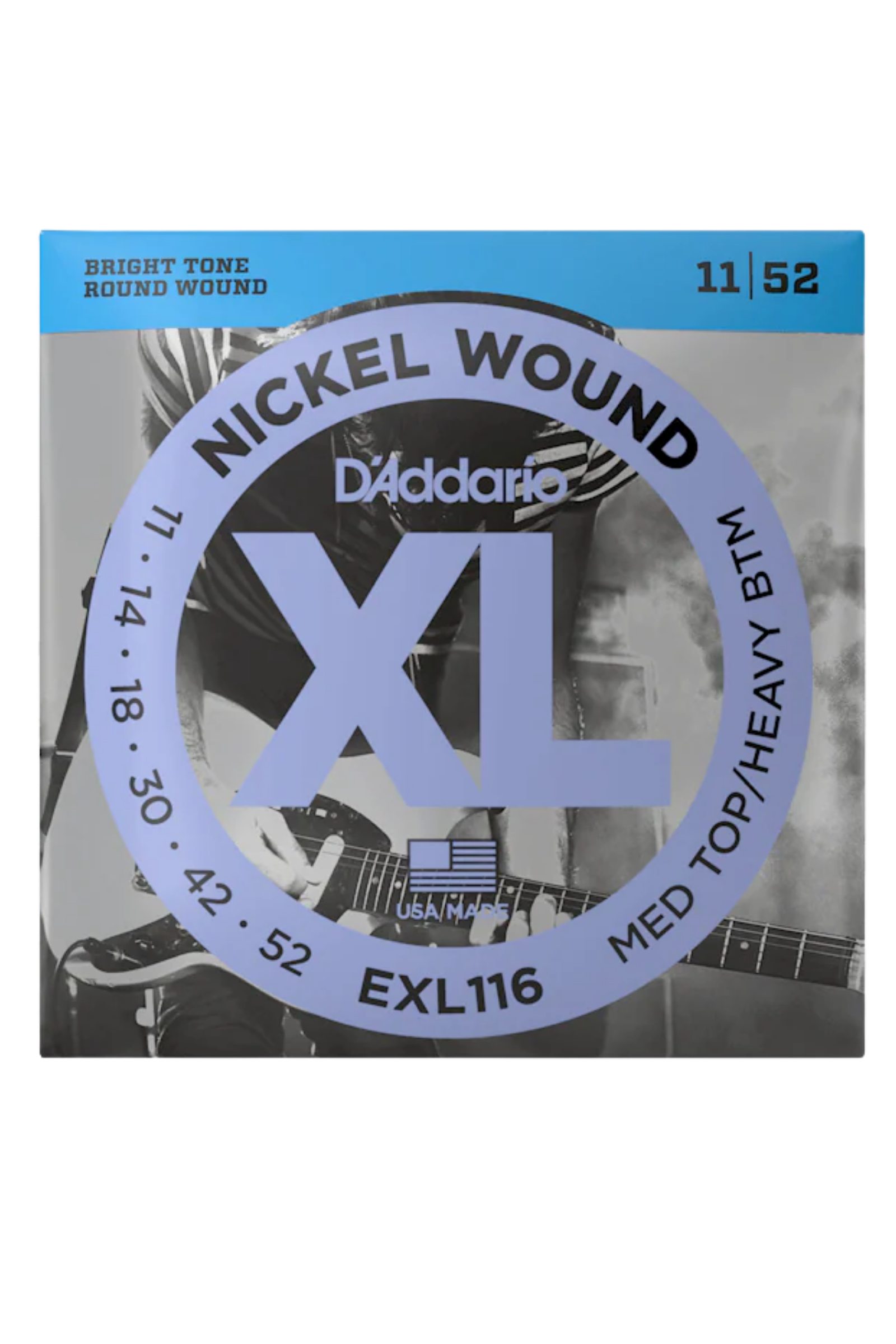 D’Addario XL Nickel 11-52 Med Top/Heavy Bottom