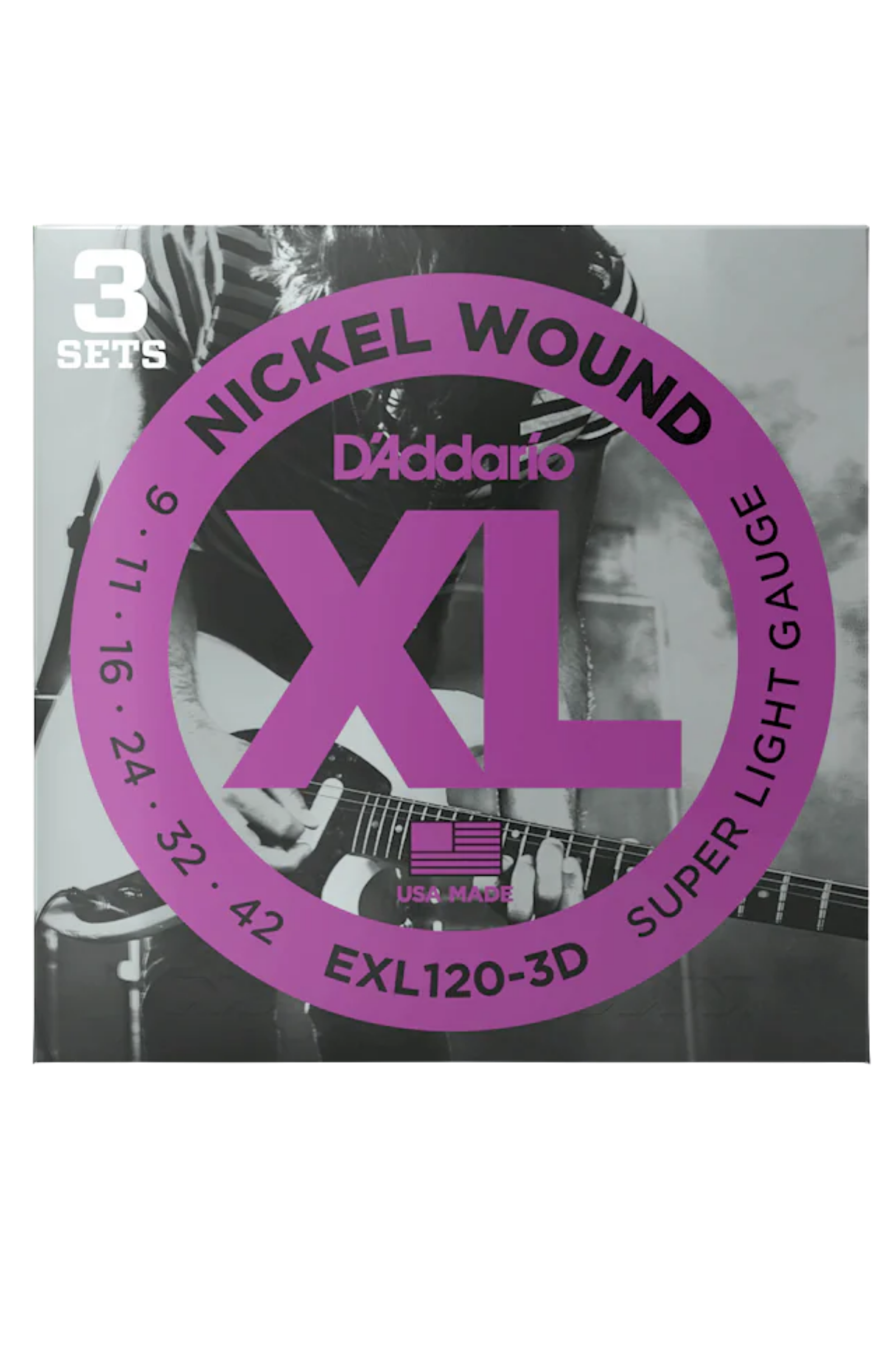 D'Addario XL Nickel 9-42 Super Light 3-Pack