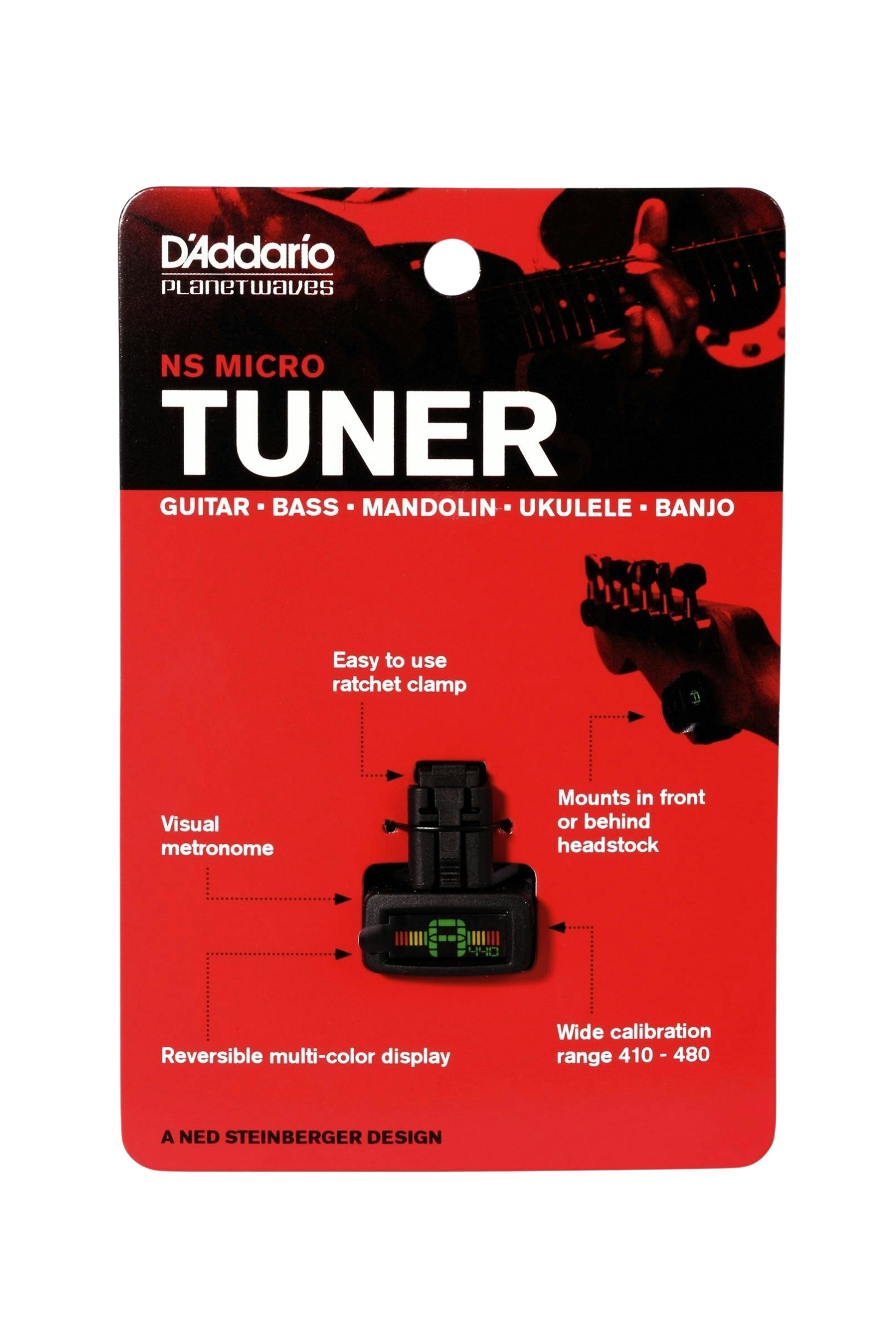 D'Addario NS Micro Headstock Tuner (PW-CT-12)