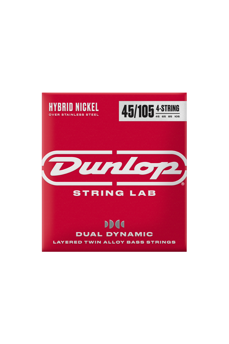 DUNLOP DUAL DYNAMIC HYBRID NICKEL BASS STRINGS 45-105