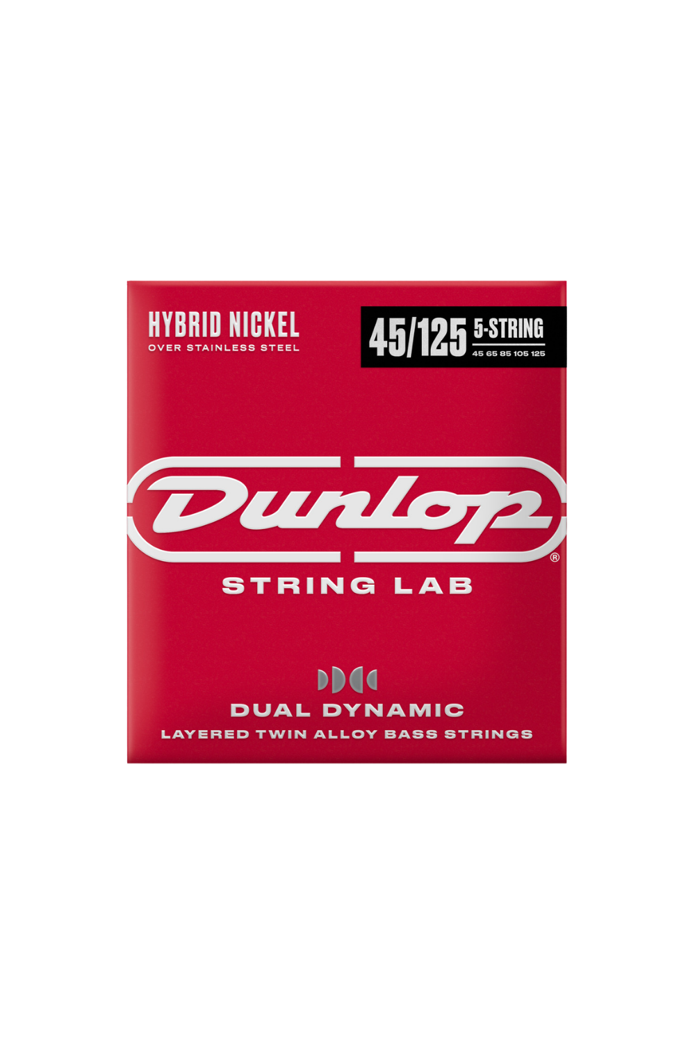 DUNLOP DUAL DYNAMIC HYBRID NICKEL BASS STRINGS 45-125