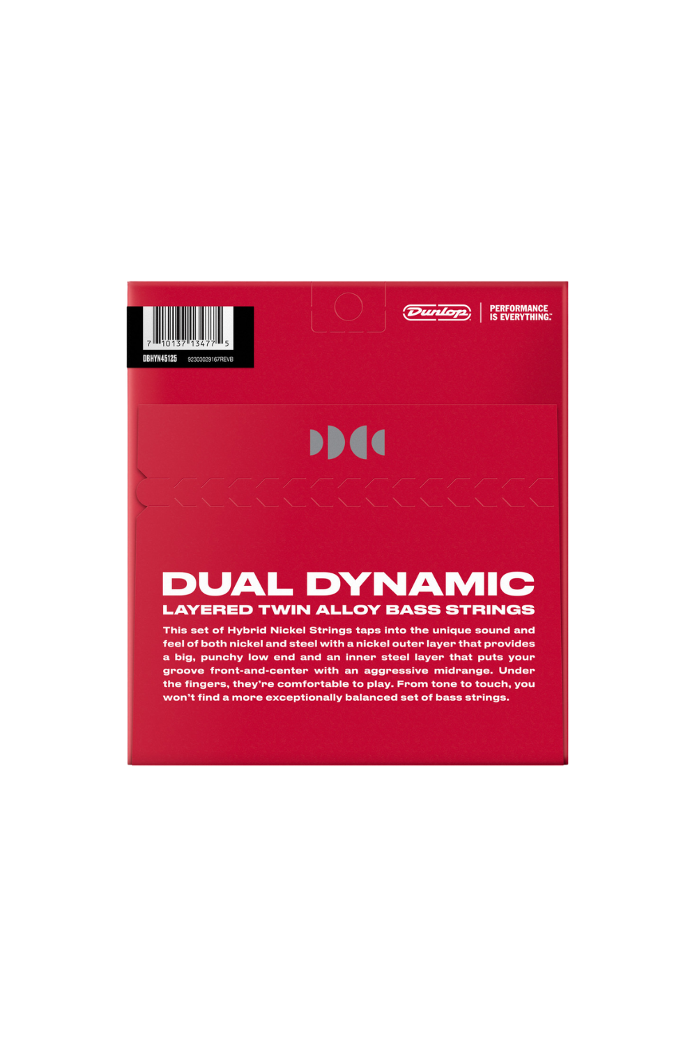 DUNLOP DUAL DYNAMIC HYBRID NICKEL BASS STRINGS 45-125