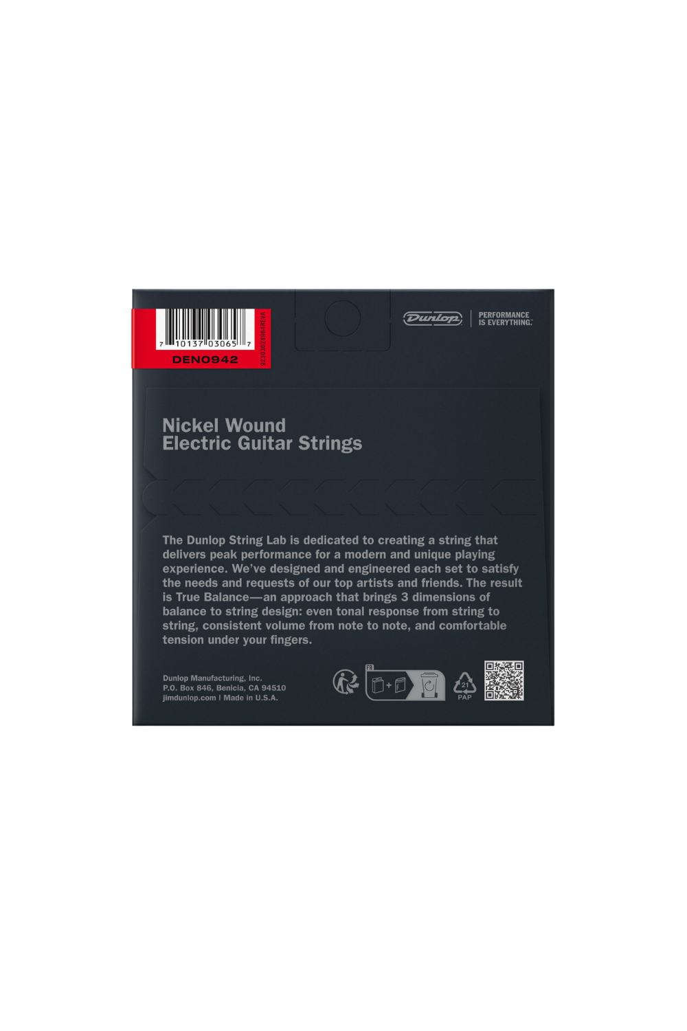 DUNLOP NICKEL WOUND ELECTRIC STRINGS 9-42