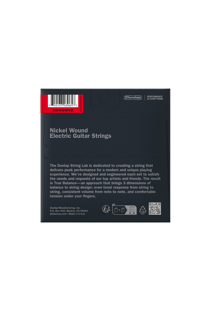 DUNLOP NICKEL WOUND ELECTRIC STRINGS 9-42