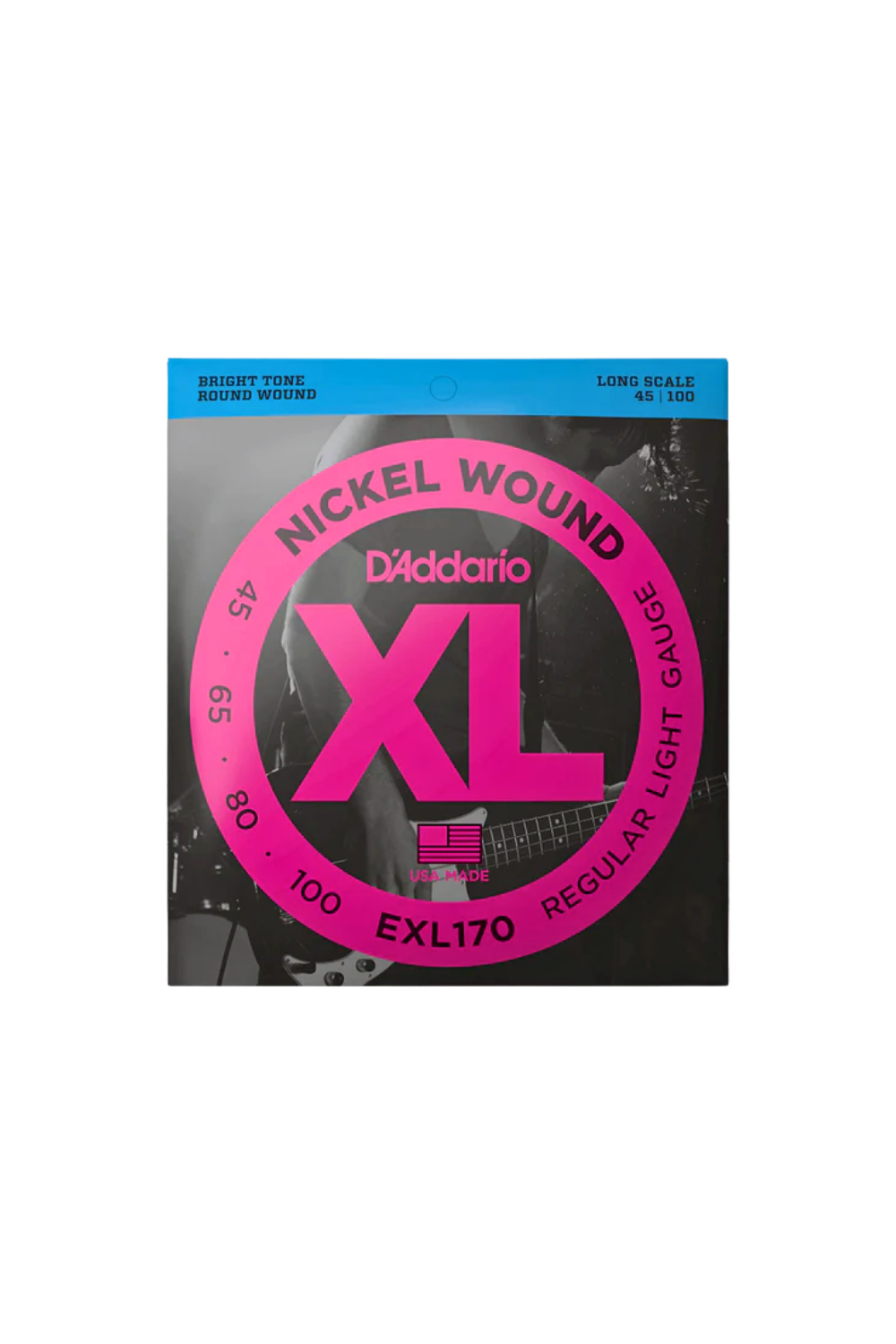 D’Addario XL Nickel 4-Strings Bass 45–100