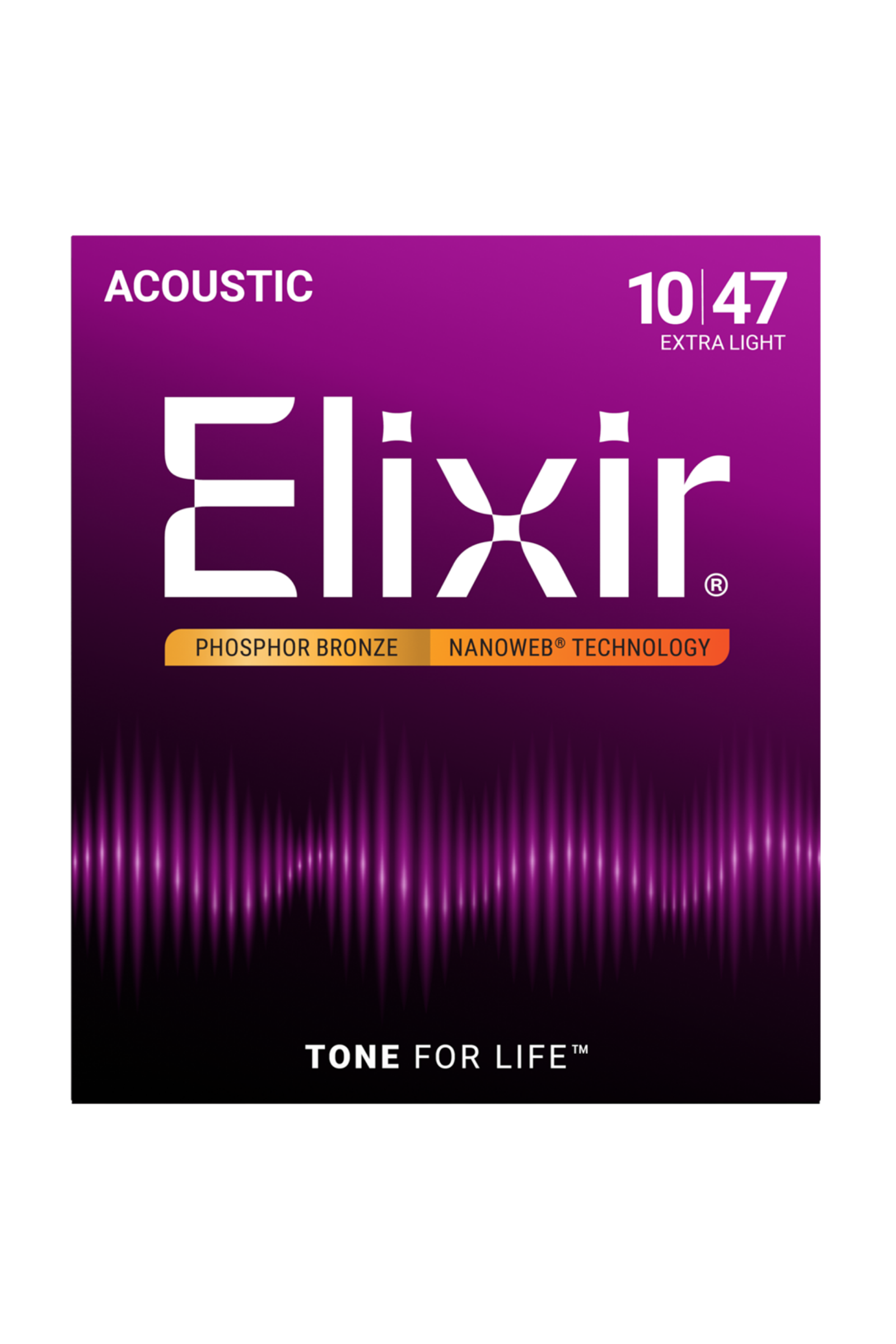 Elixir NANOWEB Acoustic Phosphor Bronze Strings Extra Light 10–47