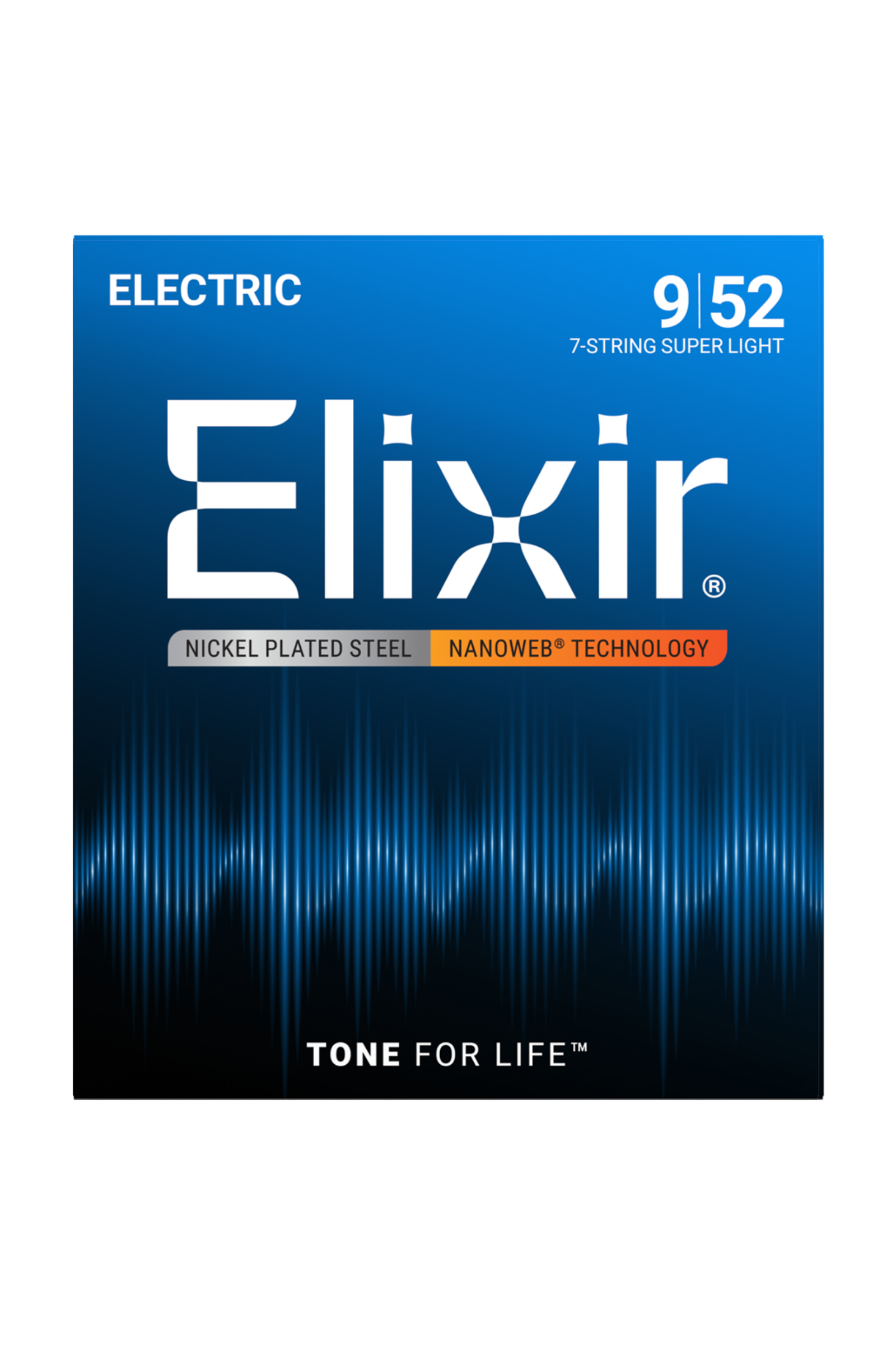 Elixir NANOWEB 7-String Electric Guitar Strings Super Light 9–52
