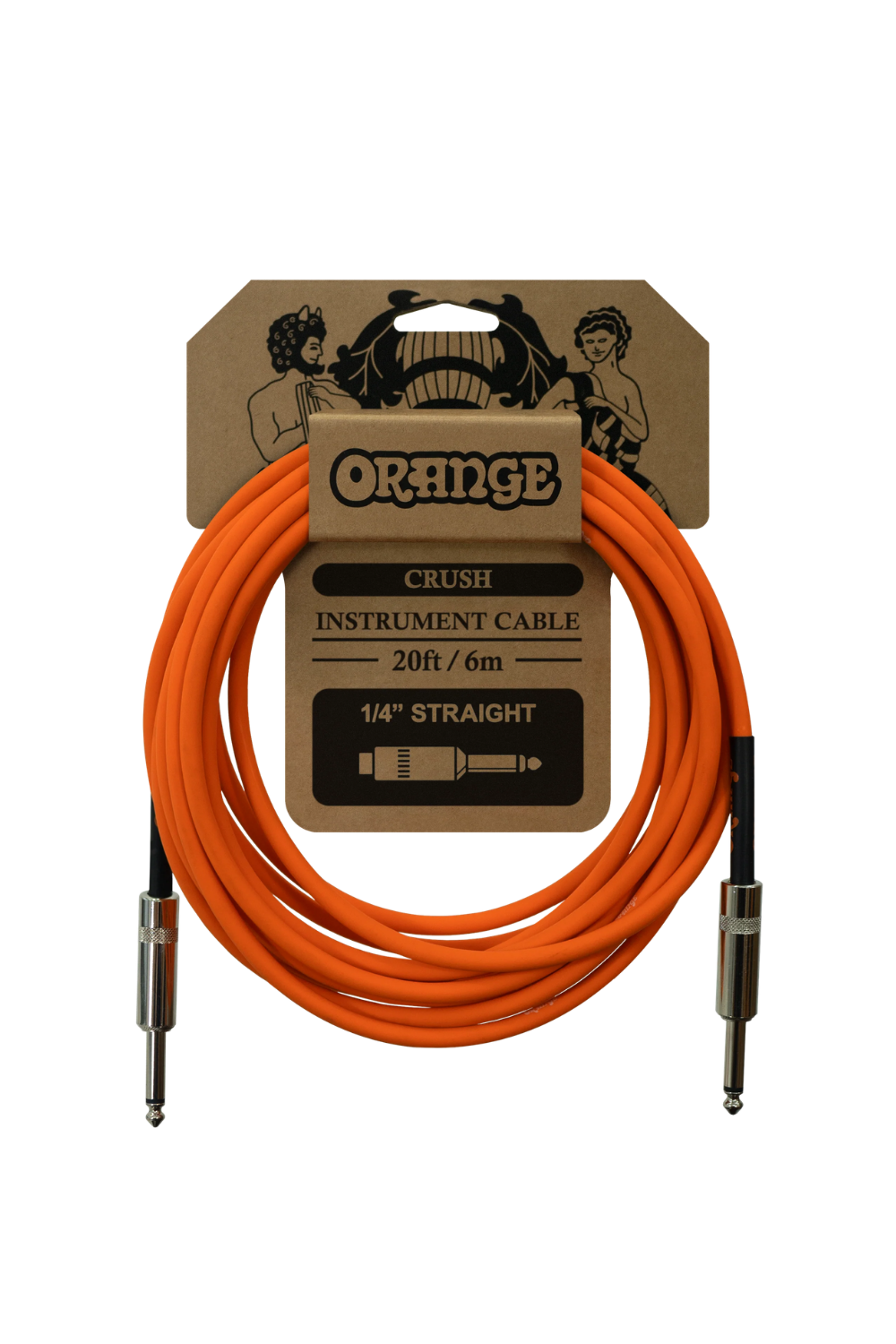 Orange 20FT Crush Instrument Cable Straight to Straight