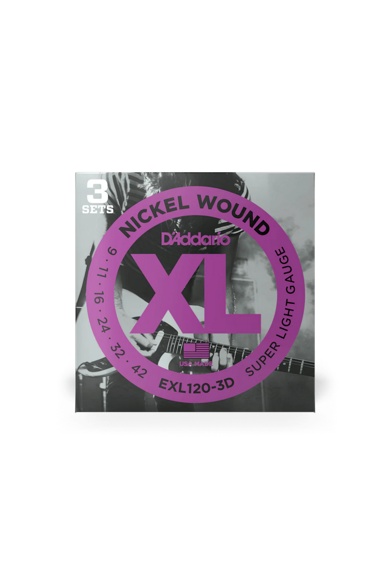 D'Addario XL Nickel 9-42 Super Light 3-Pack