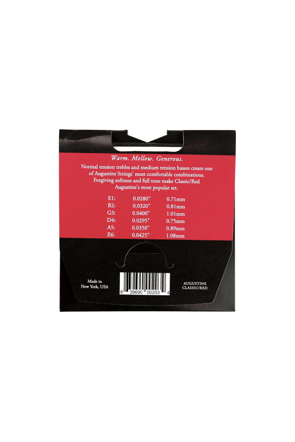 Augustine Red Classical Strings Normal Tension