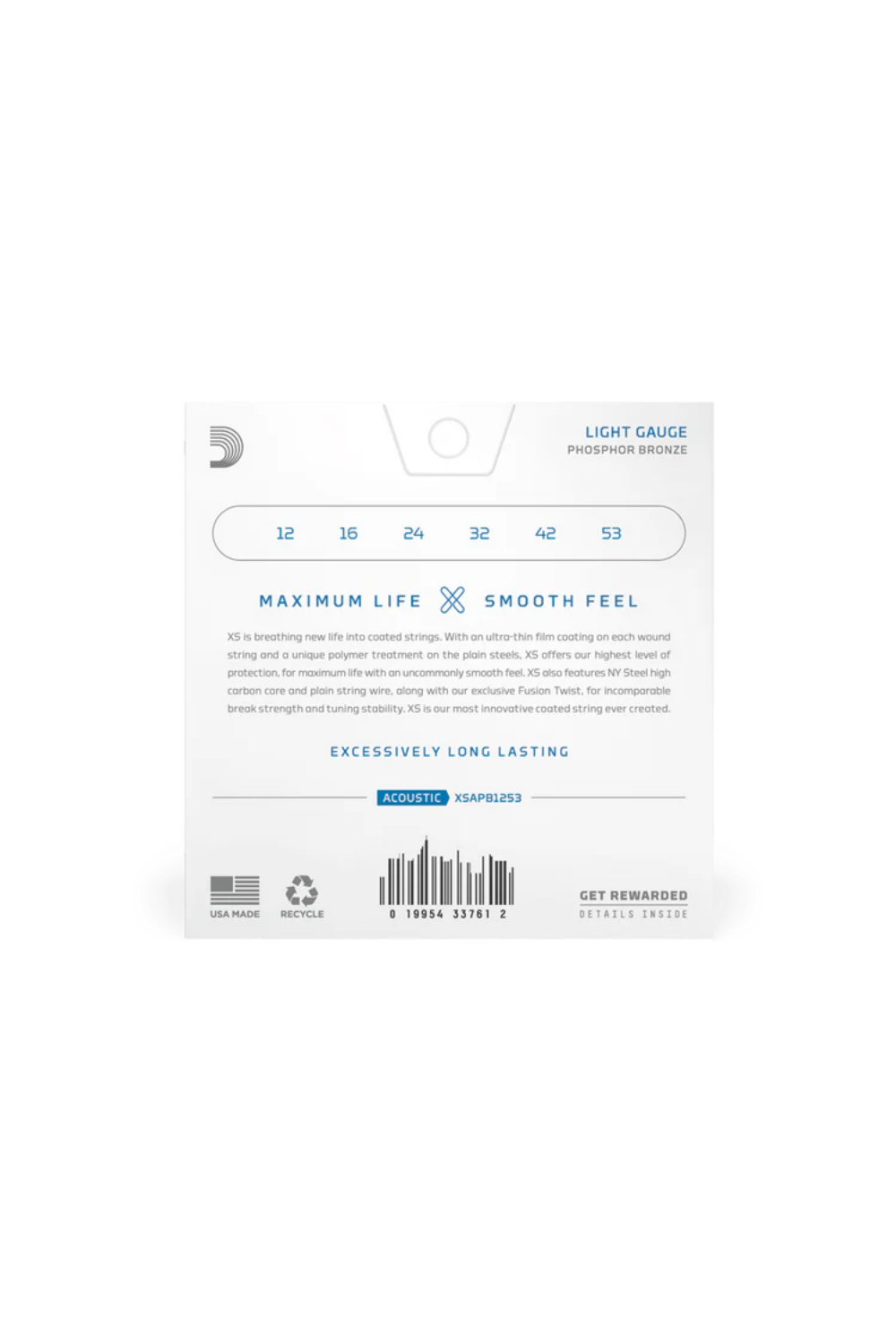 D’Addario XS Phosphor Bronze Acoustic 12–53